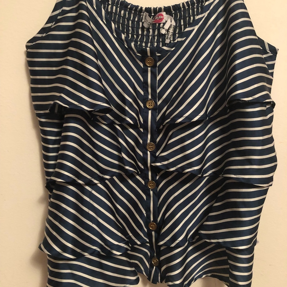 Blue and White Stripped Tank